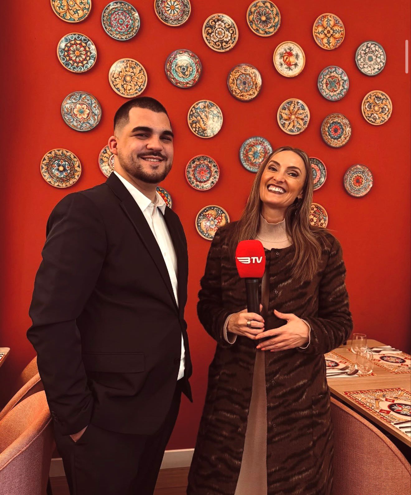 Entrevista à BTV no restaurante